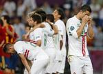Ude. Ronaldo kom aldrig til at sparke. 