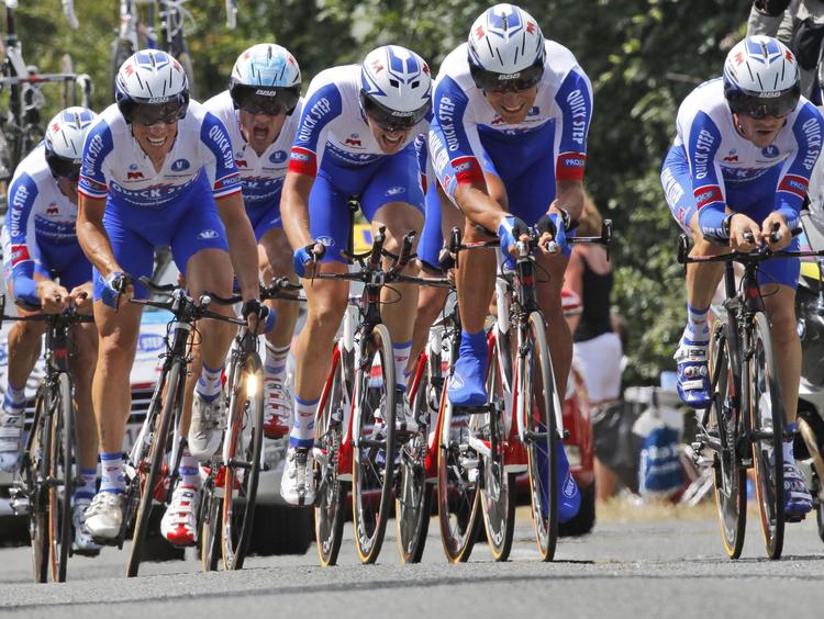 FAVORITTER? Omega Pharma-Quick Stepstiller med et stærkt hold til dette års Tour de France. 