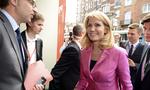 Helle Thorning-Schmidt arriving at the EU summit yesterday. 