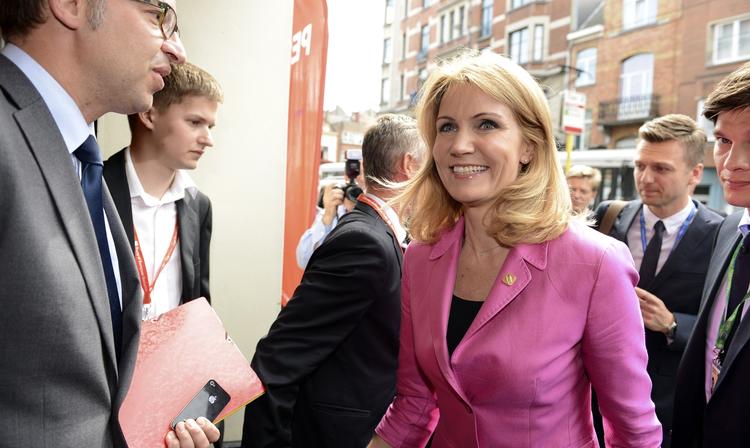 Helle Thorning-Schmidt arriving at the EU summit yesterday. 