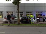 Ulykke. En personbil og en patruljevogn er stødt sammen på Gyldenrisvej på Amager. 