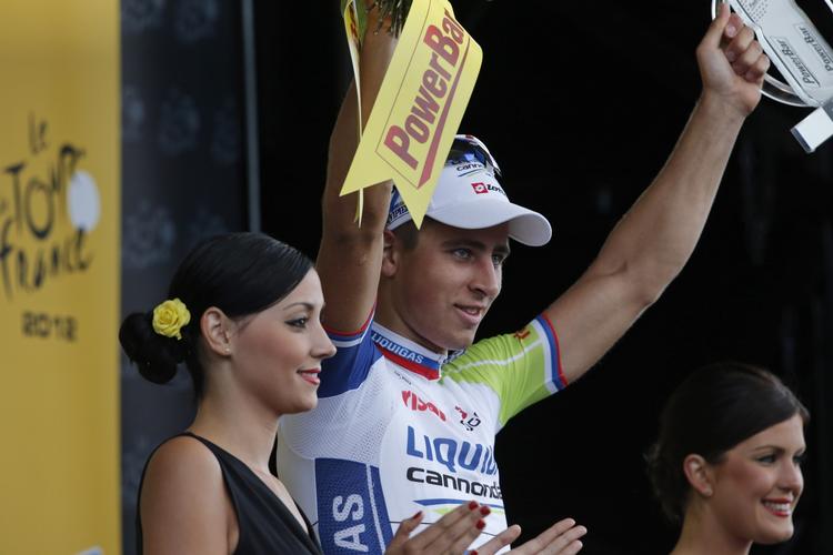 grønt. Peter Sagan kører i den grønne pointtrøje, når feltet begiver sig ud på dagens etape. 