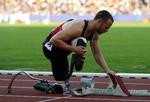 Rekord. Oscar Pistorius kappede næsten et halvt sekund af sin personlige rekord ved stævnet i Italien. 