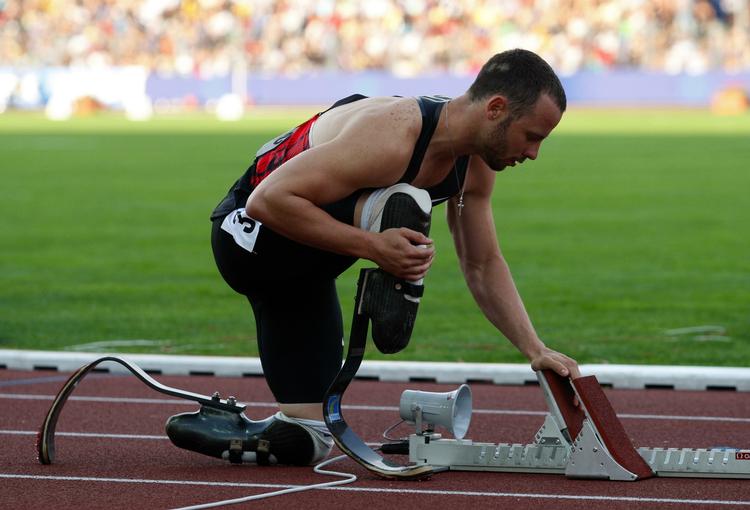 Rekord. Oscar Pistorius kappede næsten et halvt sekund af sin personlige rekord ved stævnet i Italien. 
