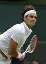 fokus. Roger Federer var ikke lang tid om at slå sig i semifinalen ved Wimbledon. 