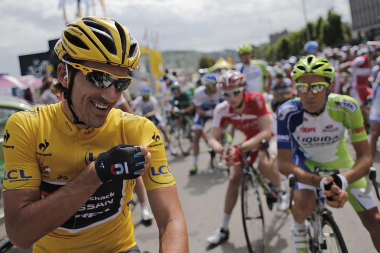 GULT. Fabian Cancellara kan efterhånden fylde et helt klædeskab med guletrøjer. 