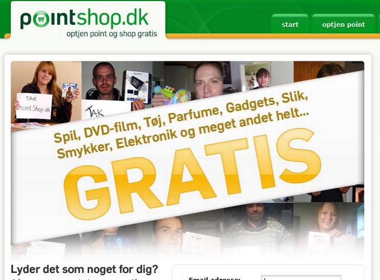 gratis. Eller... Pointshop.dk er nu meldt til politiet for at vildlede kunderne. 