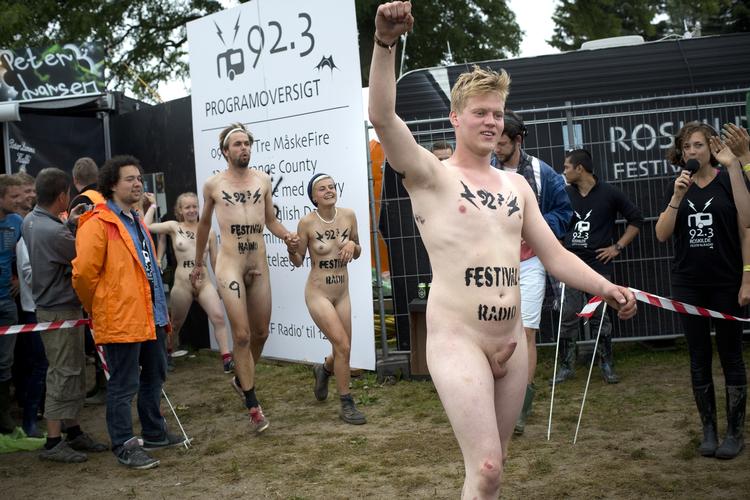 Vinder. Petur Geir Gretarsson vandt det legendariske nøgenløb i Roskilde. 