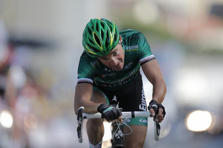 UDMATTET. Thomas Voeckler gav alt, hvad han havde på dagens etape. 