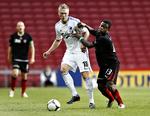 Tilfreds. Nicolai Jørgensen kræver sejr i næste kamp mod Sønderjyske, der åbnede med 6-1 over Randers. 