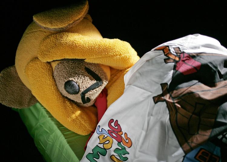 Børne-tv. Ramasjang er den mest sete børnekanal i Danmark. Her får Bamse sig en lur. 