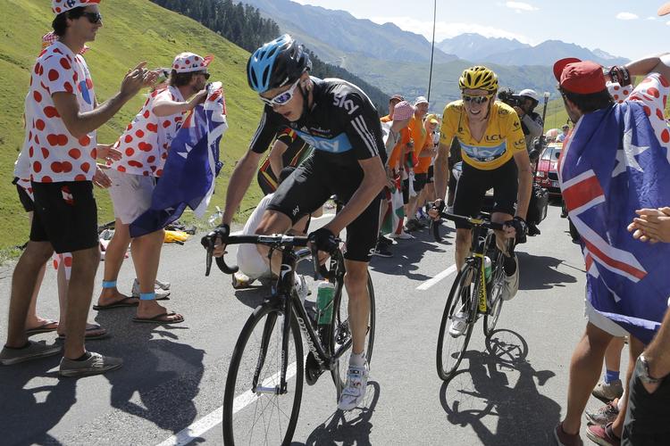 Tandem. Froome (forrest) har en stor andel i Wiggins' kommende Tour-sejr. 