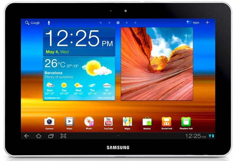 cool? De mange retssager om krænkelser af patenter er tilsyneladende en belastning for både Samsung og Apple. Samsung har fået den engelske rets ord for, art dets produkter ikke er så 'cool' som Apples. Og Apple tvinges til at skrive på sin hjemmesiede, at Samsung ikke har krænket dets patenter. På billedet en af Samsungs tablets. 