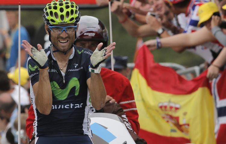 COMEBACK. Alejandro Valverde var hurtigst af alle på den sidste bjergetape i Tour de France. 