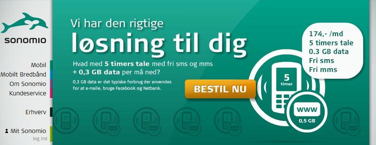 priskrig. Sonomio lagde ud i efteråret 2010 men løb fra starten lige ind i en voldsom priskrig på mobilmarkedet anført af det nye teleselskab Onfone, så Sonomio lå næsten underdrejet indtil marts 2011, hvor det blev relanceret med et koncept, der udelukkende bestod af flatrate-produkter. 