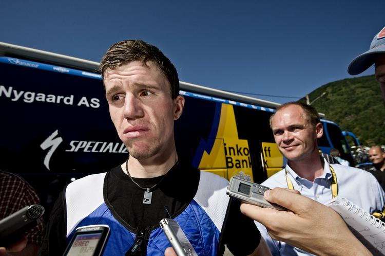 Hårdt. Chris Anker Sørensen måtte slide sig igennem dagens etape i Tour de France efter gårsdagens styrt. 