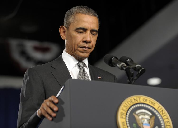 Sørgeligt. Obama holdt en tale til nationen ved et vælgermøde i Florida. 