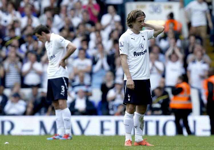 Salgbar. Det menes, at Modric (t.h.) gerne vil til Real Madrid. 