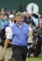 Sejr. Ernie Els har nu fire af de store titler: US Open i 1994 og 1997 samt British Open i 2002 og 2012. 