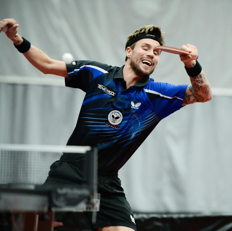 HELDIG. Michael Maze kan først møde en af OL's to topseedede kinesere i semifinalen ved bordtennisturneringen. 