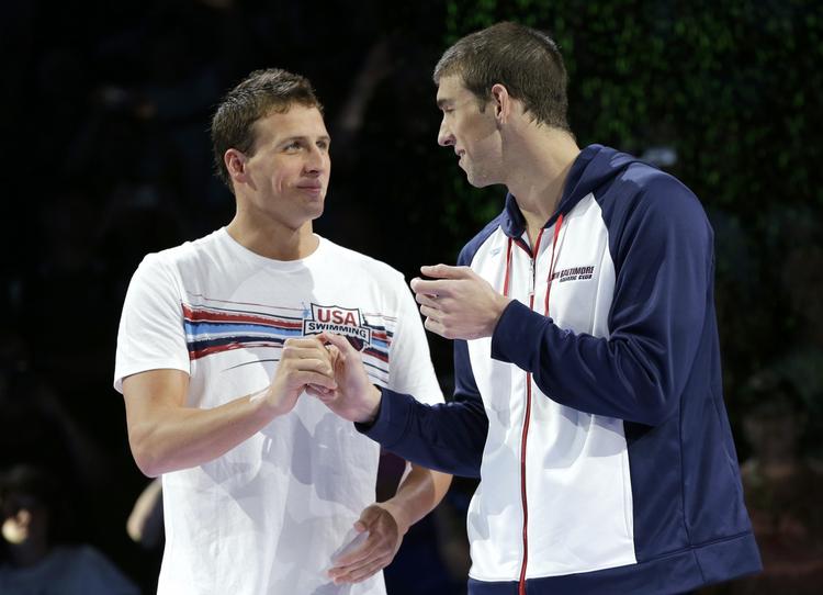 DUELLERNE. Syv medaljer er det maksimale for både Ryan Lochte (tv.) og Michael Phelps, men de mødes kun to gange; i 400 og 200 meter medley. 