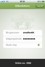 Umiddelbart. Netdatere logger i stigende grad på deres profiler via mobile enheder. (Skærmdump fra Eltiedaters.dk's mobil-app) 