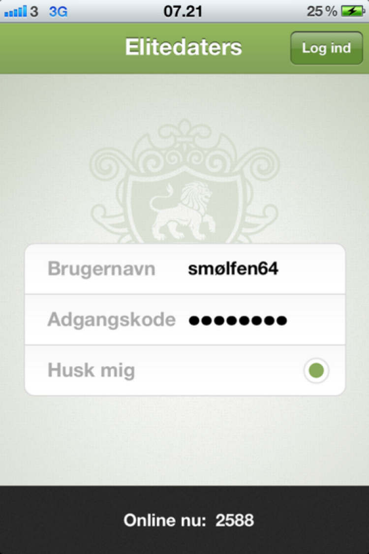 Umiddelbart. Netdatere logger i stigende grad på deres profiler via mobile enheder. (Skærmdump fra Eltiedaters.dk's mobil-app) 