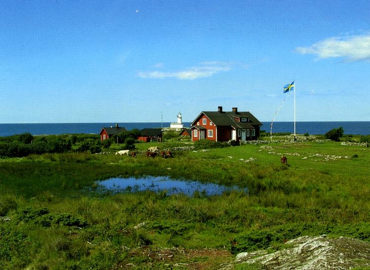 Nordisk idyl. Hallands Vejrø i solskin. 