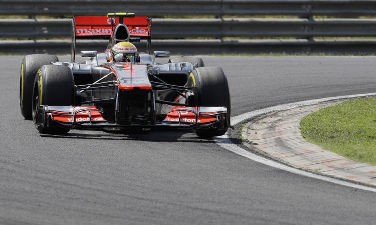 Hurtigst. Lewis Hamilton udnyttede sin poleposition i Ungarn fuldt ud. 
