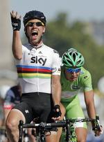 SEJR. Det var fjerde å ri træk, Cavendish kom først over stregen i Paris. 