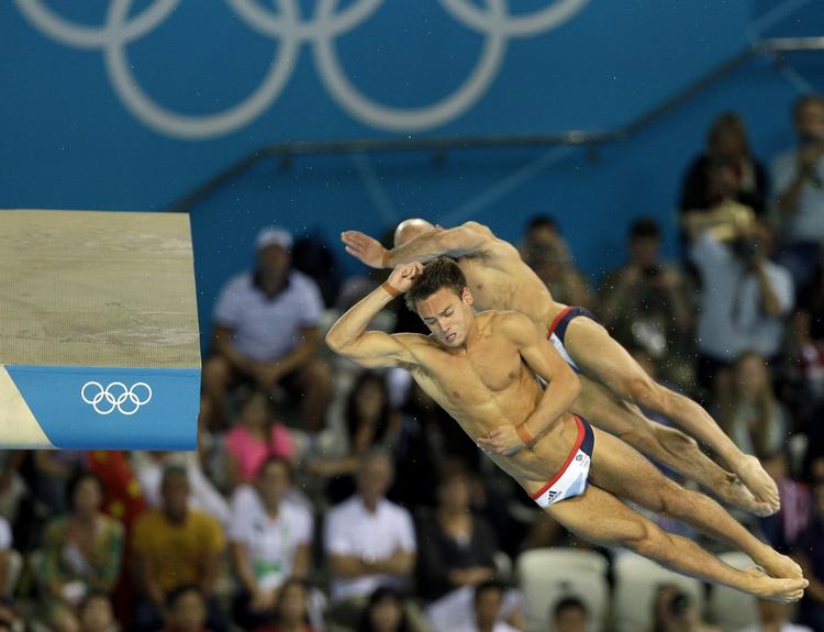 stjerne. Unge Thomas Daley (forrest) var et af de største engelske medaljehåb, men kiksede under synkronudspring. 