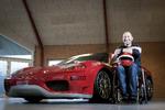 Eksotisk. En Ferrari til handicapbrug er et sjældent syn, men ombygningen var ikke engang specielt vanskelig. 