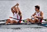 medaljechancer. Det kan blive Rasmus Quist (t.v.) og Mads Rasmussen i letvægtsdobbeltsculleren, der sikrer Danmark flere medaljer i roning, når de på lørdag roer finale. 