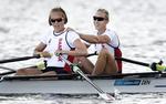 fjerdeplads. Anne Lolk Thomsen (th) og Juliane Elander Rasmussen fulgte godt med de bedste i OL-finalen, hvor danskerne dog ikke kunne kæmpe med om medaljerne. 