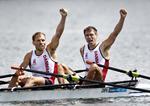 GULD. Rasmus Quist Hansen og  Mads Reinholdt Rasmussen var bedst i den olympiske finale på roanlægget Eton Dorney. 