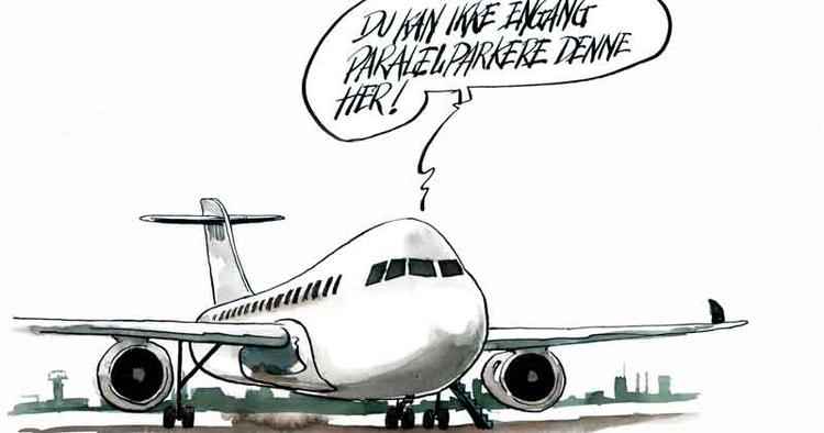 Ligestilling. Med 4,6 procent kvinder i cockpittet følger SAS en global tendens.Tegning: Roald Als 
