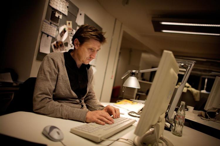 Tillykke. Nicolaj Kopernikus fylder 45 i dag. På billedet ses fødselaren travlt beskæftiget ved en computer på Politikens redaktion tilbage i 2007. 