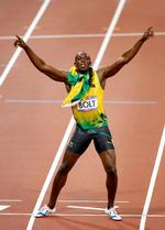 19,32. Bolt var 12/100 sekund hurtigere end Blake på 200 meteren. 