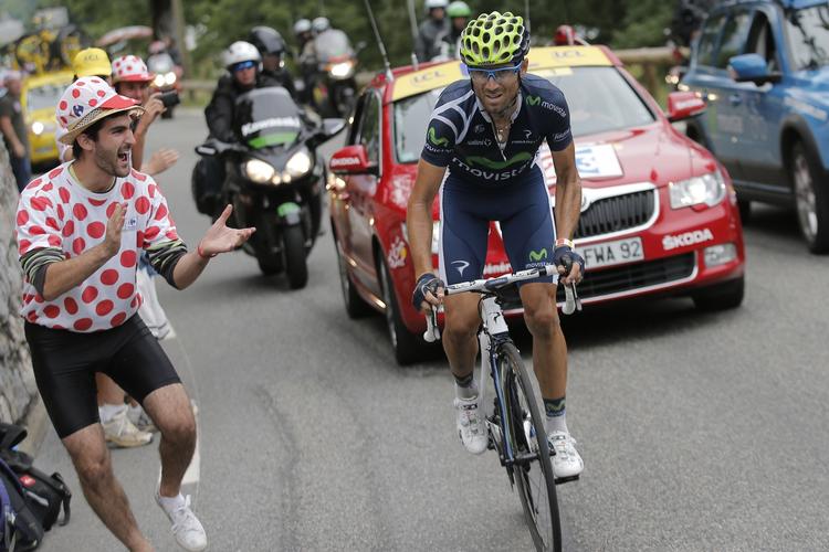 Comeback. Valverde viste sig fra sin bedste side under Touren, hvor han fik en stor sejr i Pyrenæerne på 17. etape. 
