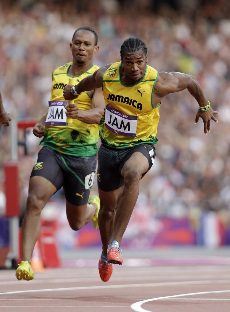 HURTIG. Verdens næsthurtigste mand, Yohan Blake, var med til at løb Jamaica i finalen. 
