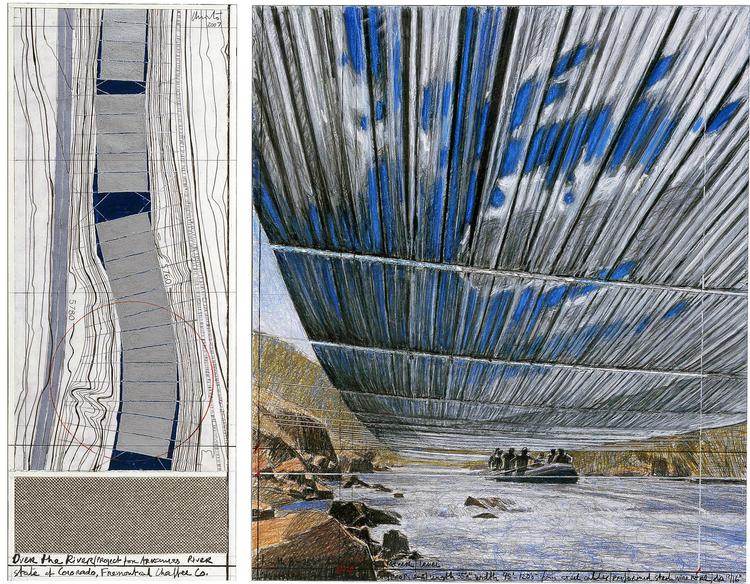 Kunstindpakning. Kunstneren Christo vil dække Arkansas-floden til med over 8 kilometer sølvskinnende transparent stof. 