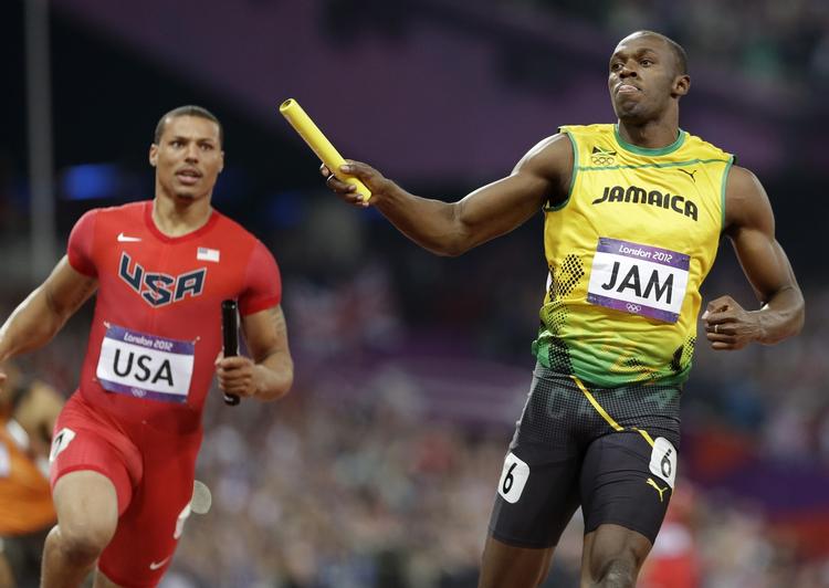 REKORD. Usain Bolt satte under OL verdensrekord i 4x100 meter-stafet sammen med sine landsmænd. 