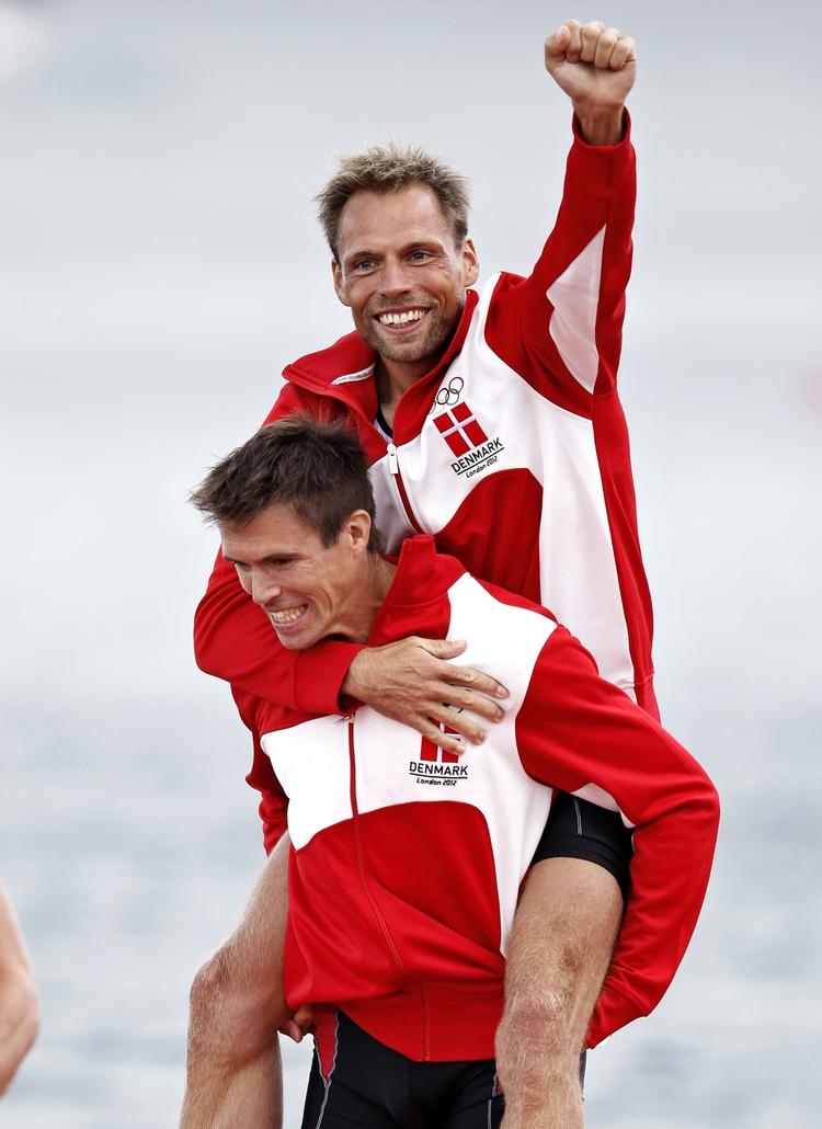 topscorer. Guldmedaljen til Mads Rasmussen (nederst) og Rasmus Quist var med til at hæve Danmark op over de skandinaviske nabolande i medaljeræset ved OL. 