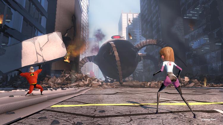 Pixarsk. Visuelt lægger 'Kinect Rush' sig tæt op af de fem prisvindende Pixarfilm, men hvor filmene netop brillerer ved også at have dybt originale fortællinger, så er de forskellige sekvenser her taget direkte fra spiludviklernes store klichéskuffe. 