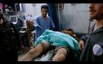 The Dar al Shifaa hospital in Aleppo, which has been hit twice by Syrian Air Force aircraft. Patients are only being treated on the lower two floors of the seven-storey building. 