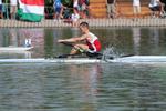 guld. Henrik Stephansen holder sig i spids og genvinder sin VM-titel i letvægtssinglesculler i dagens VM-finale. Foto: Finn Andersen/roning.dk 