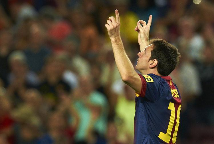 Klasse. Lionel Messi var tæt på at åbne sæsonen med et hattrick, men må nøjes med at glæde sig over en 5-1- sejr. 
