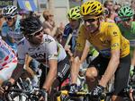 HOLDSKIFTE? Mark Cavendish (tv) og Bradley Wiggins er måske i gang med deres sidste sæson sammen. 