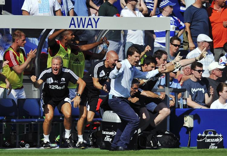 JUBEL. Michael Laudrup var selv overrasket over Swanseas overlegne udlægning i Premier League. 