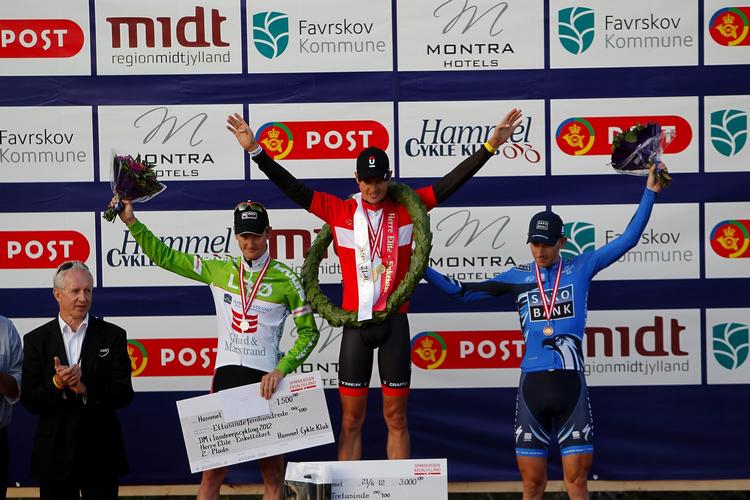 FORMSTÆRK. Andre Steensen (tv) har imponeret i år ved blandt andet at blive nummer tre ved DM på landevej. 